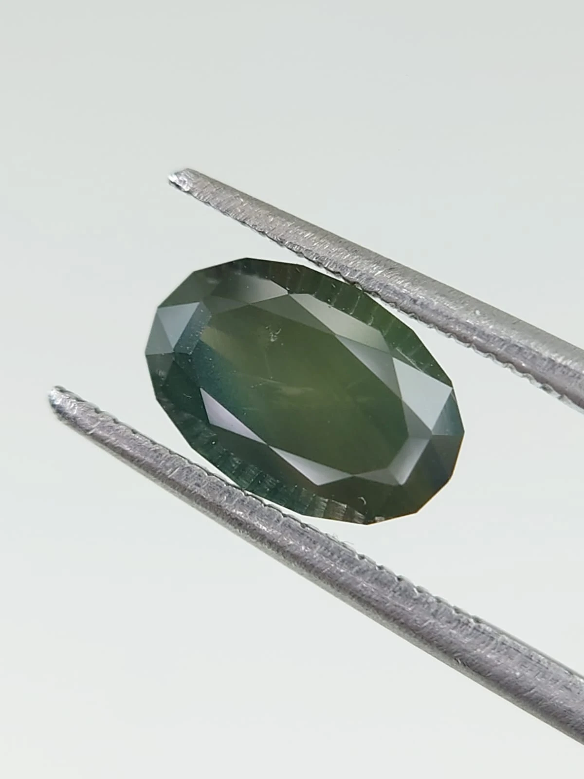 2.5ct Opalized Sapphire Fancy Oval Precision Cut from Nigeria — view 4